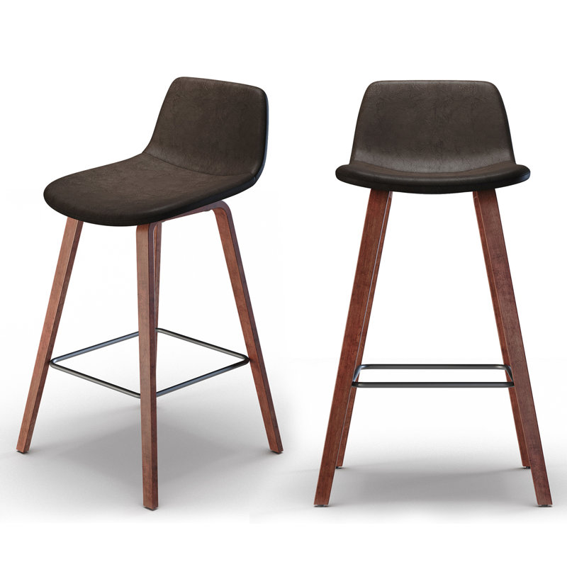 Addy - Tabouret de comptoir de 26 po - Brun vieilli