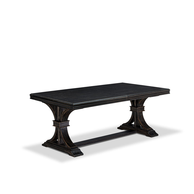 9-piece dining set includes a wooden table and 8 Light Beige Linen Fabric dining chairs & black legs with Button Tufted Back - Sand Blasting Black Finish.