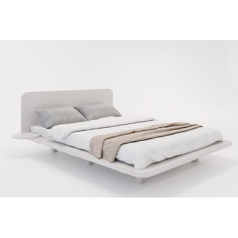 Iyanna Solid Wood Storage Bed, European Double (140 x 200 cm), White