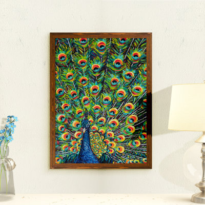 « somptueux peacock i » par paul cezanne-reproduction d’art sur toile encadrée