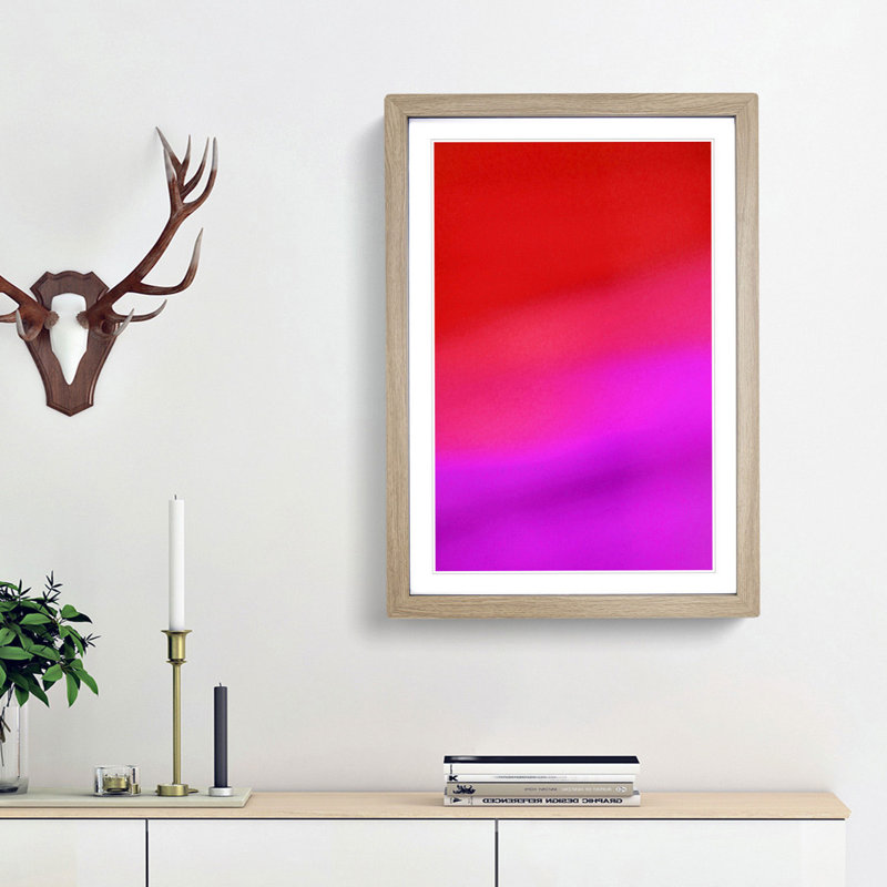 Colour Clash in Abstract - Picture Frame Graphic Art Print, Oak Framed, 36cm H x 27cm W x 2cm D