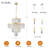12-Gold adjustable iron crystal Chandeliers