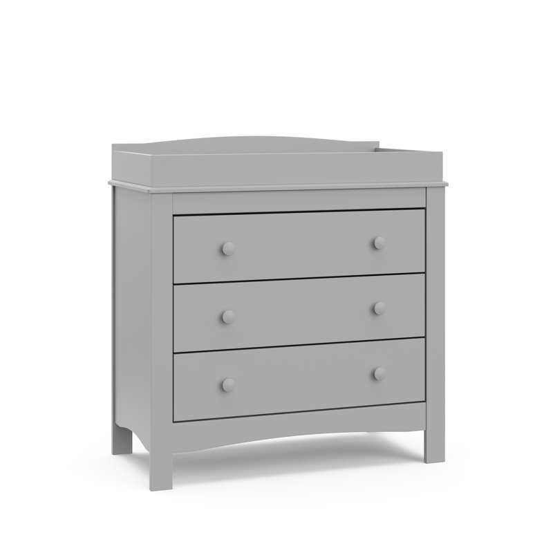 Noah 3 Drawer Chest with Changing Topper, Pebble Gray