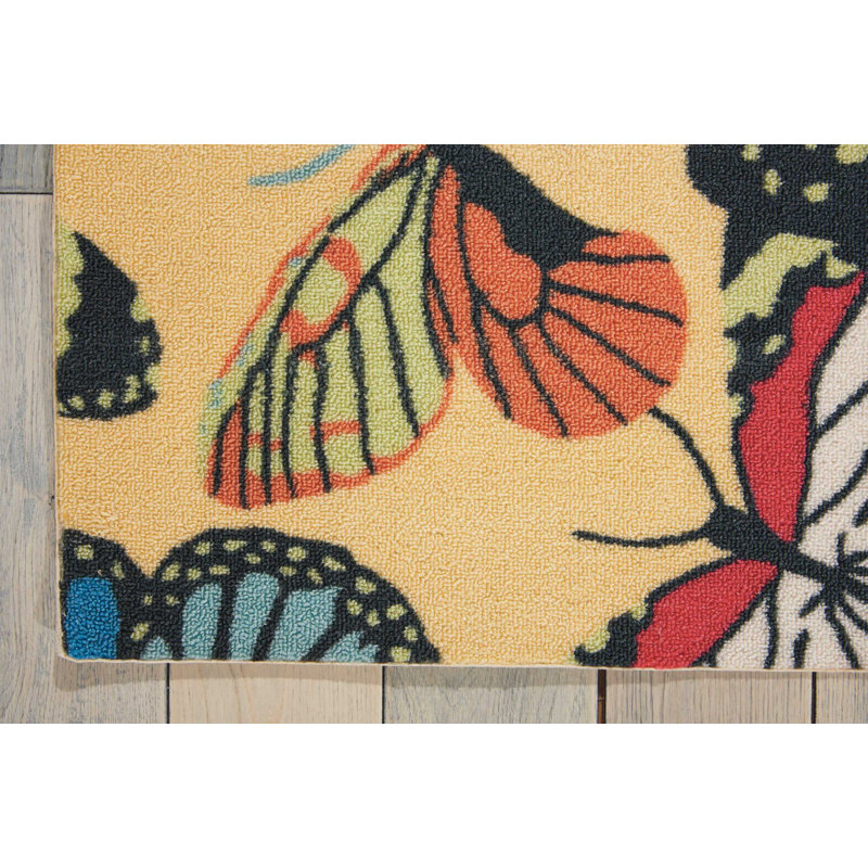 Tapis jaune moderne Dian, Rectangle 10 pi x 13 pi