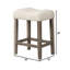 Ensemble de 2 tabourets de salle à manger à hauteur de comptoir, tabouret de style transitionnel avec repose-pieds et tabouret de bar-1720283345