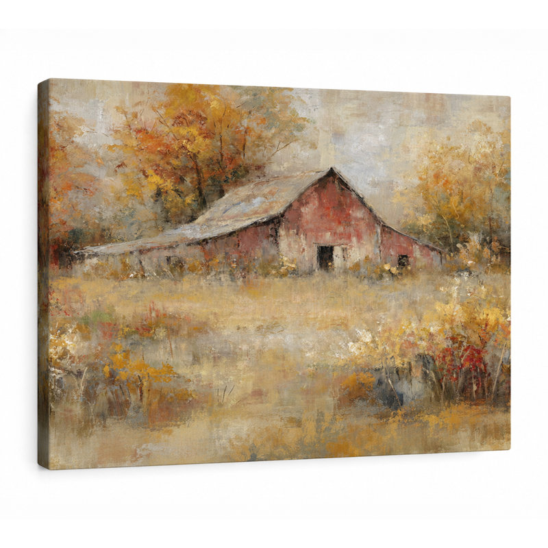 Art mural sur toile patiné, 32"H x 48"W x 1.5"D