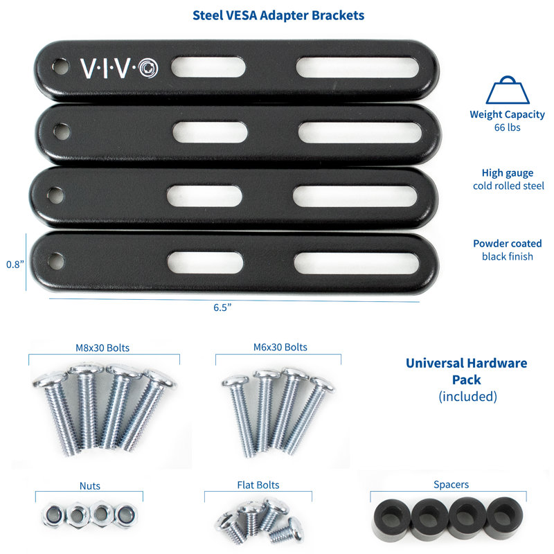VIVO Black Steel VESA Adapter Bracket for 32" to 55" TVs