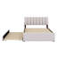 Lit plateforme tapissier avec lit gigogne-441221877