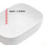 Petit lavabo vasque de salle de bain au-dessus du comptoir