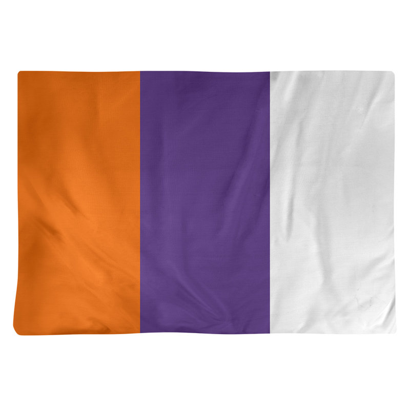 Récapitulatif de 18 po Clemson, Orange / mauve, Sergé de coton