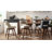 26" Seat Height Swivel Bar Stools Set of 6, Polyester Upholstered Seat on Solid Wood Frame-109712405-109712404-104346150