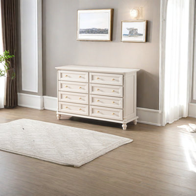 Cream-style Red Oak Entrance Cabinet Solid Wood Accent Chest
