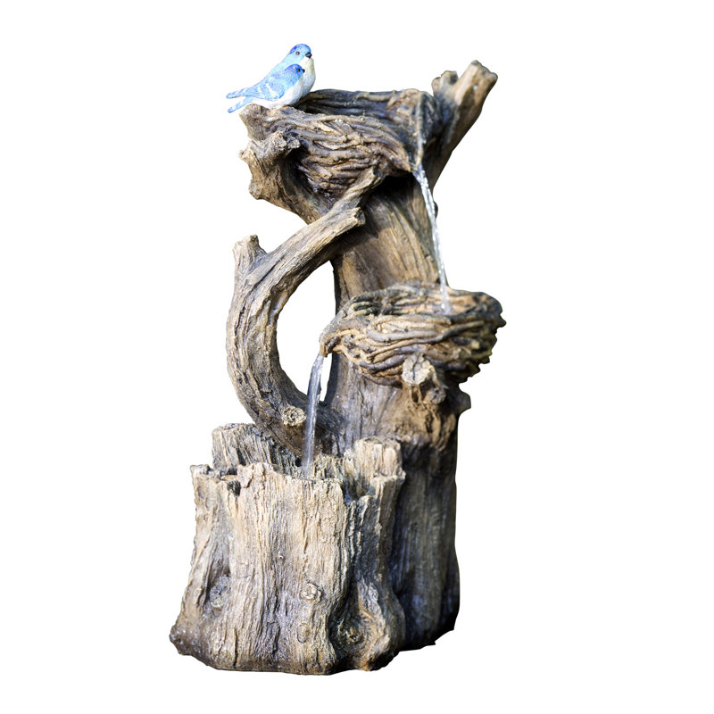 Fontaine de nid d'oiseaux en résine Fonda