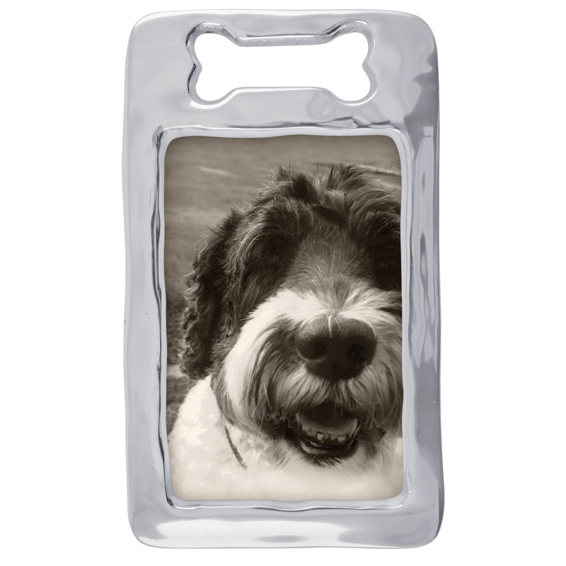 Silver Metal Beveled Picture Frame