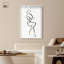 «Black Ink Pose I Shadowbox Print», art mural minimaliste par Art Remedy, cadre blanc, 37 x 55-1802941946-1802941944