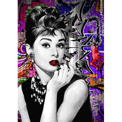 Audrey Hepburn Graffiti Celebs Collection - Art Prints