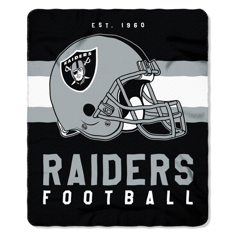 NFL Throw Blanket, Black/Gray, Oakland Raiders