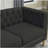 3-seater + 2-seater Combination sofa.BLACK VELVET
