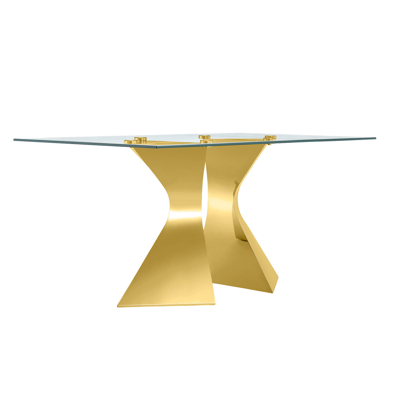 ACEDÉCOR Glass Top Metal Base Dining Table Wayfair