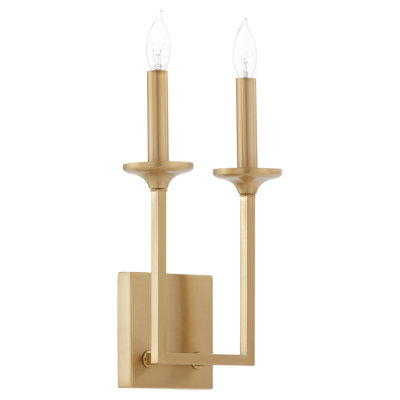 Danielo 2 Light Wall Mount | Aged Brass