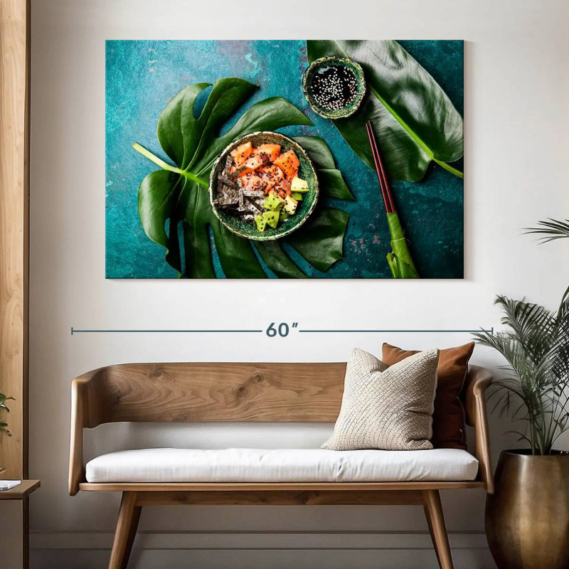 Yarlin Salmon Poke Bowl, 34" H x 51" W
