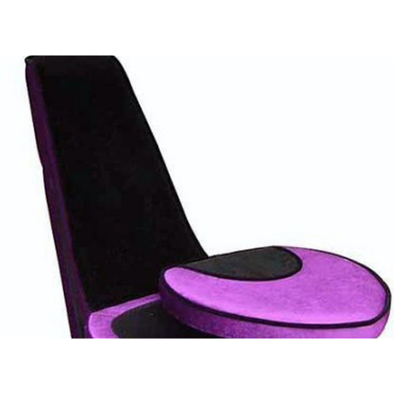 Chaise rembourrée 32,86 po, Mauve / tissu noir