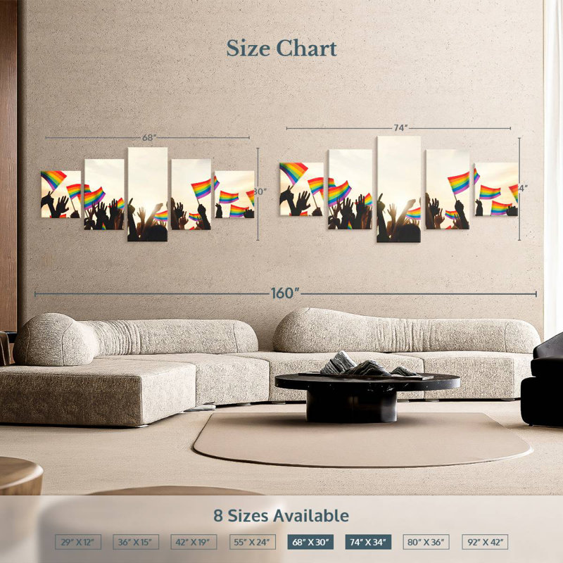 LGBT, 34" H x 74" W
