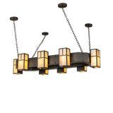 72" Long Hyde Park Cortland 8 Light Oblong Chandelier