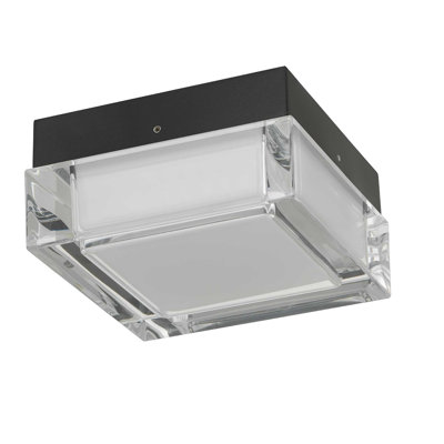 5-inch Black Integrated LED Flush Mount