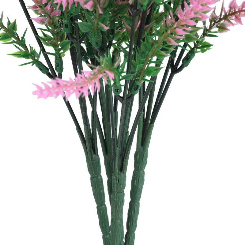 4 bouquets de fleurs de lavande artificielles, Rose