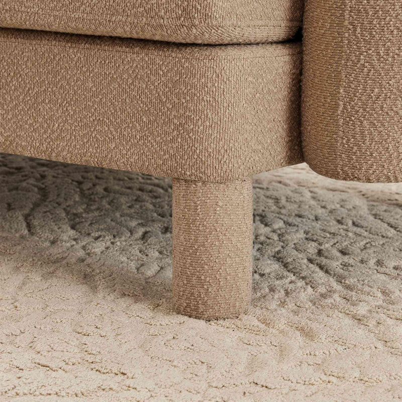 Modern Elegant Upholstered Ottoman, Coffee