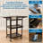 ECR4Kids AV Presentation Cart Stand with Drop Leaves, Black