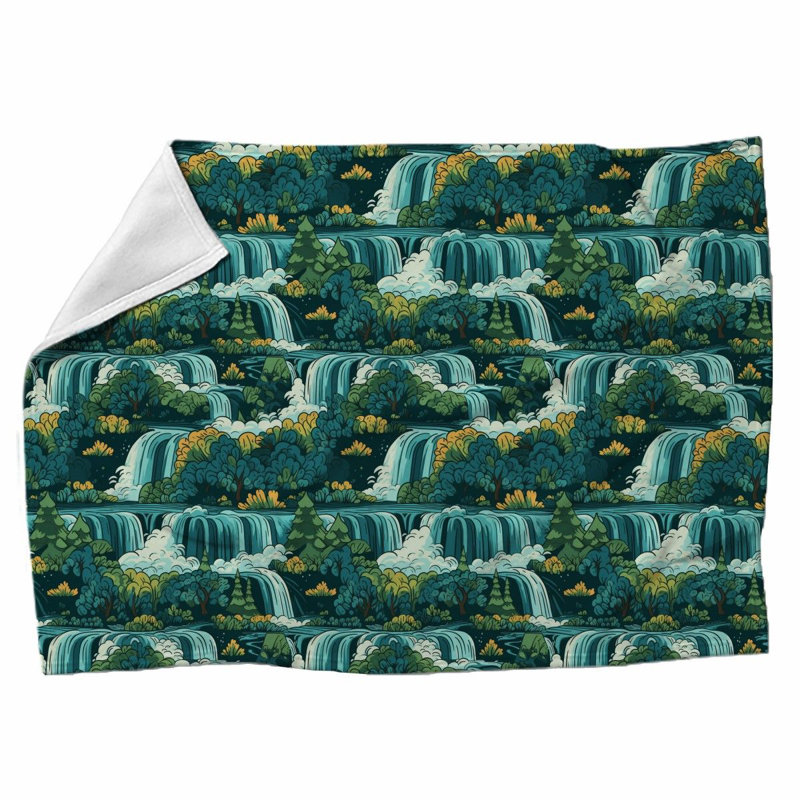 Machine Printed Throw Blanket, 51" W x 60" L