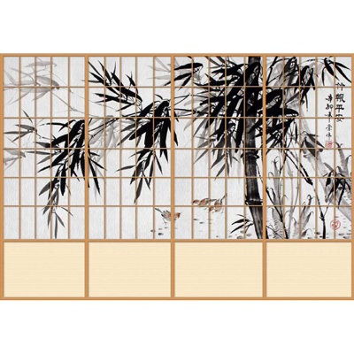 Panneau mural japonais en bambou