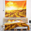 Tapisserie de soleil avec accessoires suspendus en polyester paysages-28490267