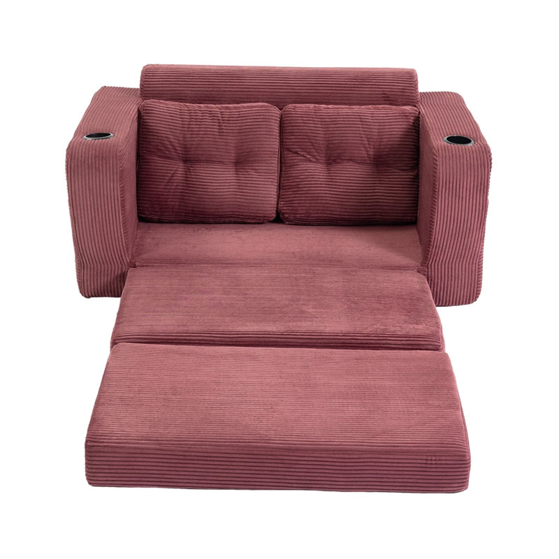 Canapé-lit convertible, canapé-lit double extensible, canapé-lit convertible 2 en 1, canapé-lit escamotable avec coussins pour le salon, la chambre, les canapés à compression