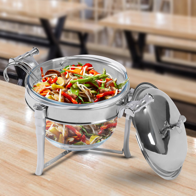  6L Chafing Dishes Serving Food Warmer Round Electric Buffet  Servers and Warmers Stainless Steel Food Warmers for Party/Kitchen/Banquet  (GN 1/2): Home & Kitchen