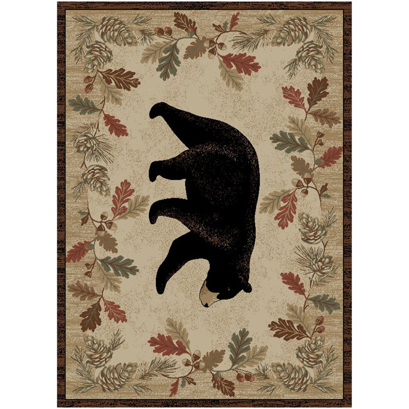 Tapis brun Hearthside Hidden Haven, Rectangulaire 2 pi x 3 pi