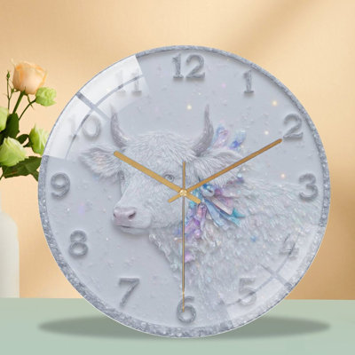 Horloge murale en verre Crystalline
