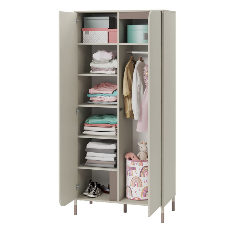 Nakala 2 Door Manufactured Wood Wardrobe