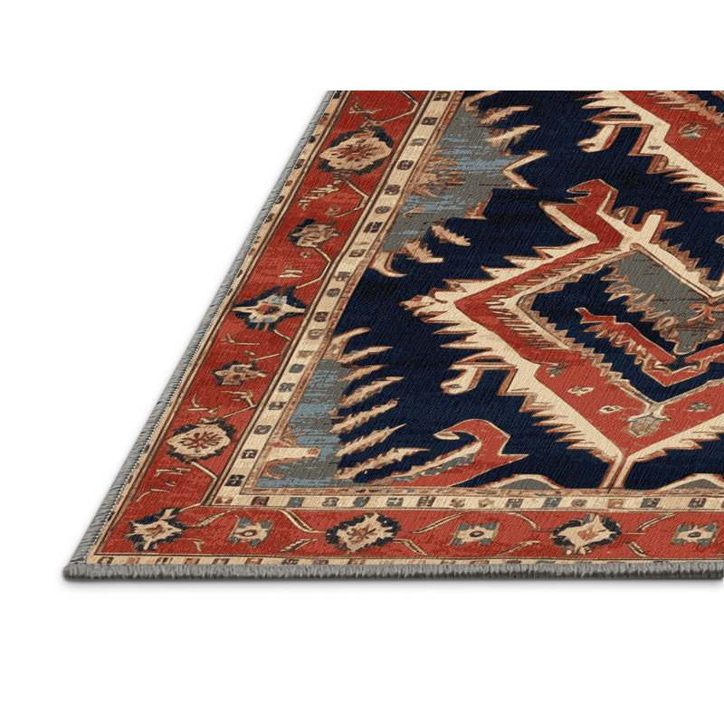 Tapis brun lavable à la machine, Rectangle 7 pi x 10 pi