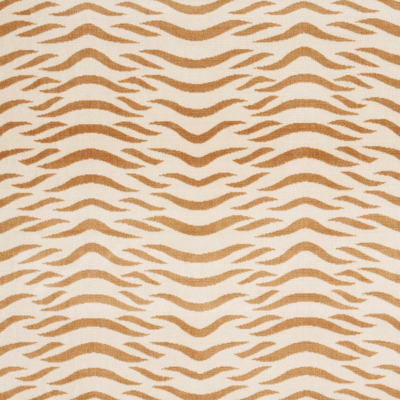 Sabi Tiger Velvet Fabric, Camel