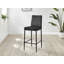 Kenesaw Luxury Breakfast Bar Stool in Quilted Design Velvet Black Leg - Modern Chic Kitchen-739694022