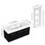 Meuble-lavabo mural de 122 cm (48 po) en châtaignier noir avec lavabo et tablette de rangement, charnières à fermeture douce, tablette de rangement, lavabo en résine épaisse, style moderne.