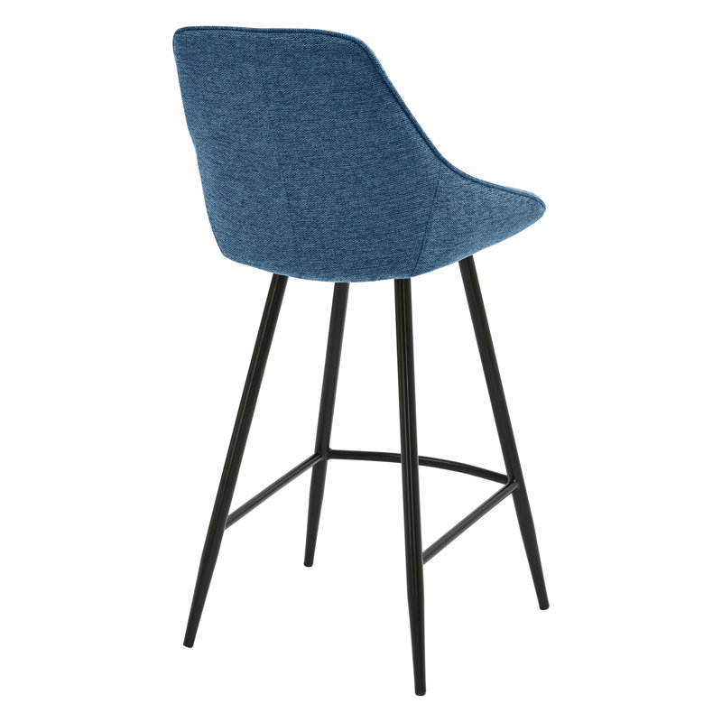 Ensemble de 2 tabourets de comptoir en tissu avec pieds en métal Astrid