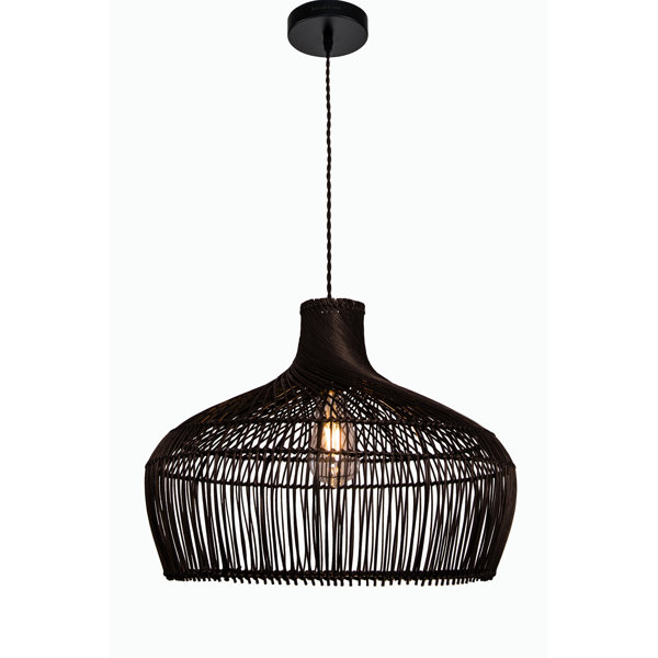 Bay Isle Home Barwin 1 - Light Rattan Light & Reviews | Wayfair