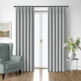 Walker Ticking Stripe Sage Cotton Pinch Pleat Drapery Panel Set of 2