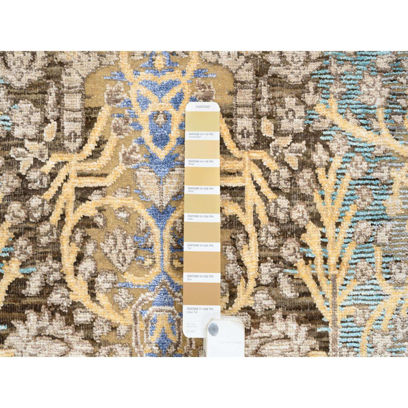 Tapis de couloir brun en laine noué à la main de 2 pi 6 po x 24 pi 1 po Saroogh 5C44CF0937C54BDE9C0A81DB42FA5528