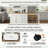 Kitchen Island Fits for Home with Extendable Dining Table, Built-in Charging Station, Adjustable Shelves & Spice Rack-129952350
