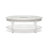 Monaco - Oval Coffee Table - No Insert - Blanc Finish